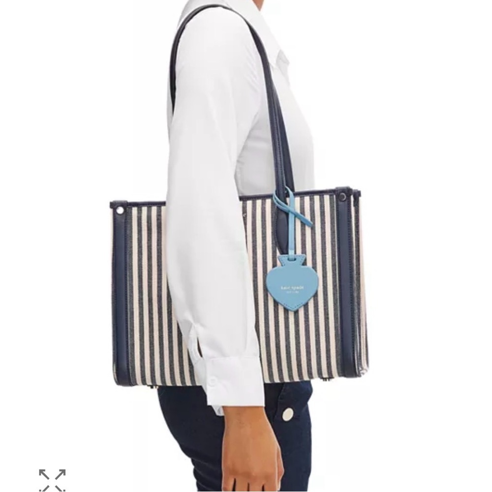 Kate Spade Navy and Cream Striped Tote